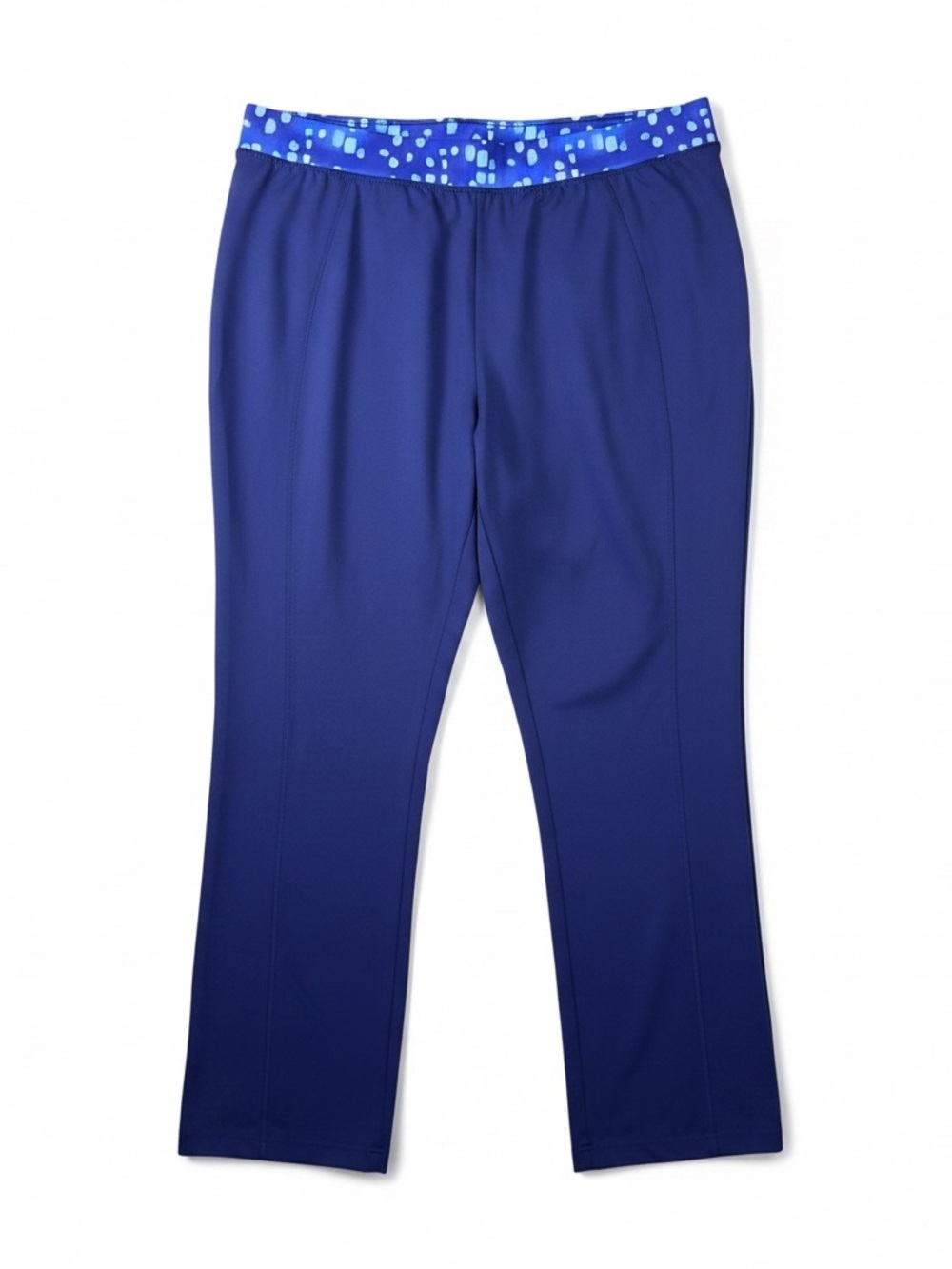 Zenergy by Chico’s Blue Polka Dot Pull-On Athletic Pants Size 2 (Large) Stretch